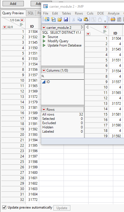 Skipping Values in Query but Seen in Preview - JMP User Community