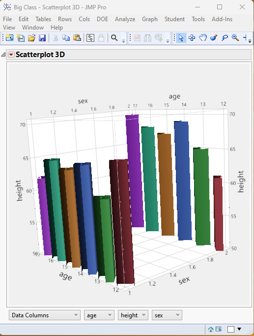 Solved: Re: How can I build a 3D bars scatterplot? - JMP User Community