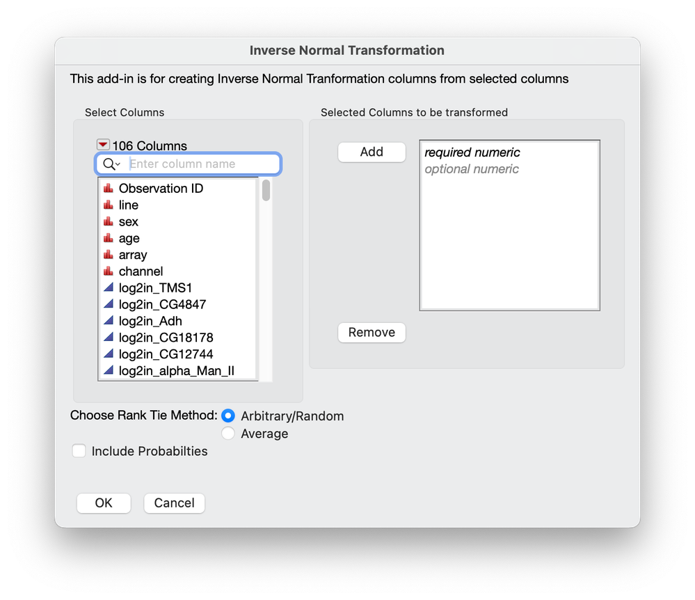 Rank Based Inverse Normal Transformation (INT) for Quantitative Trait