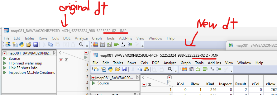 Solved: Re: Data table referencing when combining windows - JMP User ...