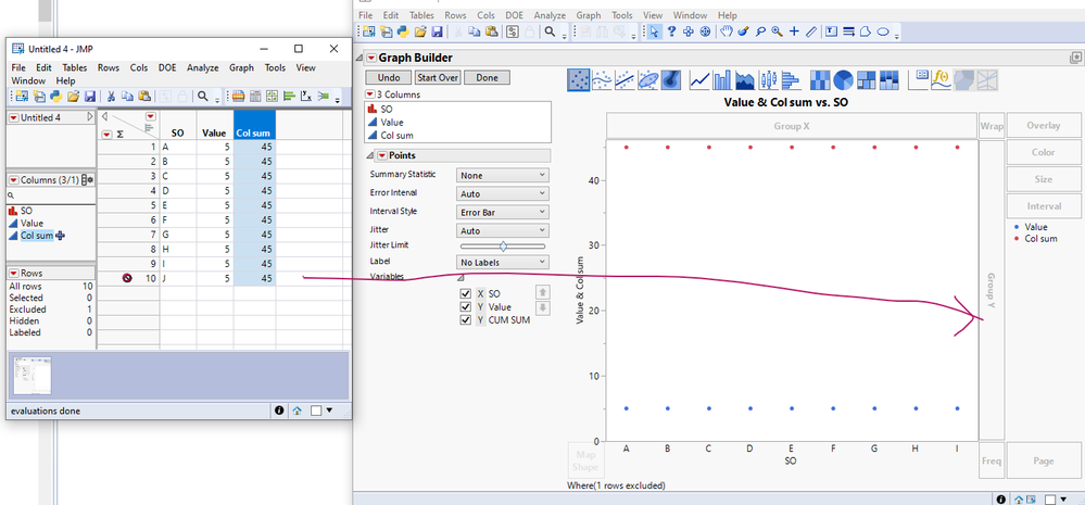 Solved: How can I see excluded item in graph builder? - JMP User Community