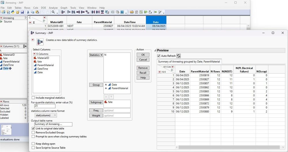 Solved: saving graphs with embedded table, using summary table with ...