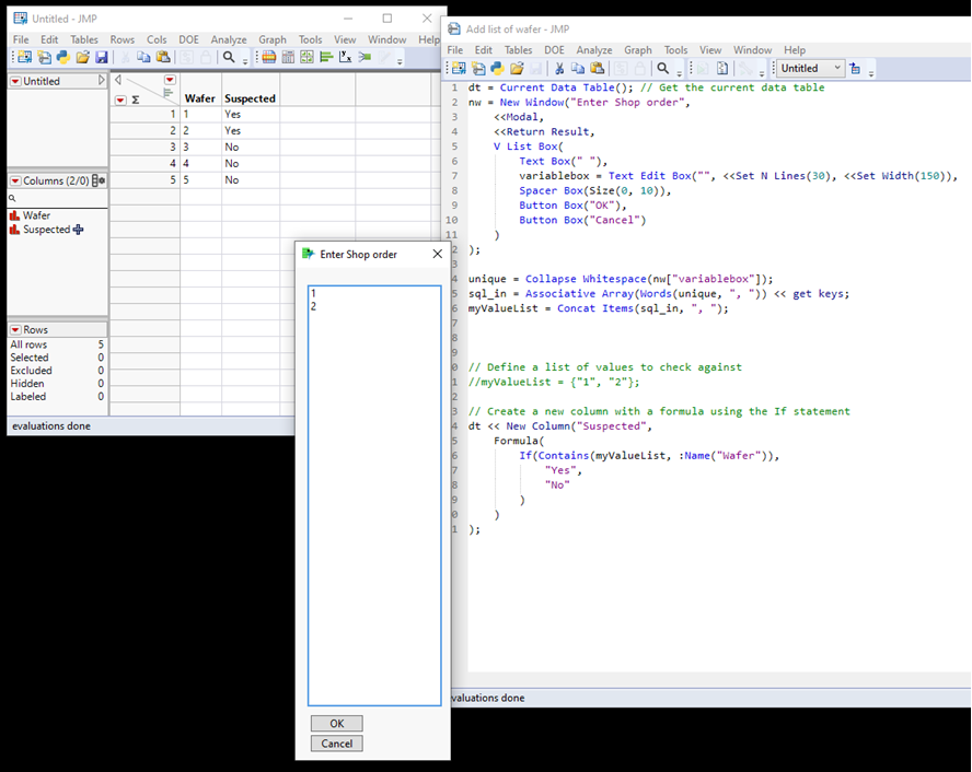 Solved: Add column based on a user input. - JMP User Community