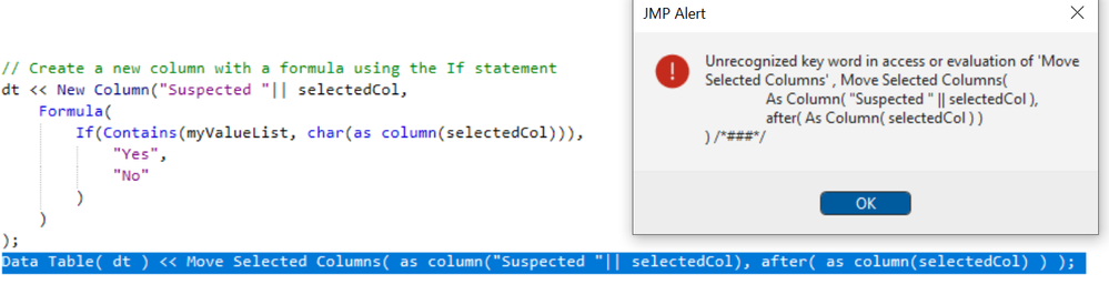 Solved: I am generating new column based on a user input and need to ...