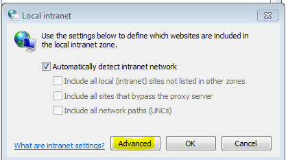 Advanced settings