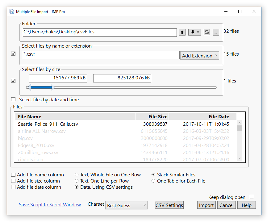 Choosing files from a directory