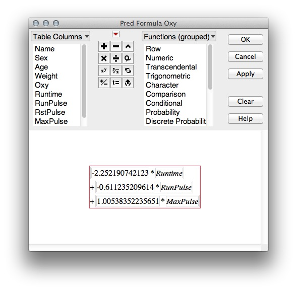 2851_JMP Prediction Formula No Intercept.png