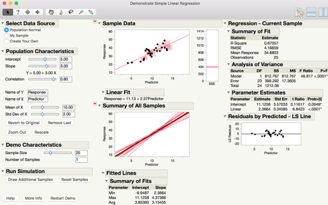 The new Applets menu includes interactive concept demonstrations that cover concepts of probability, sampling distributions, confidence intervals, hypothesis testing and ANOVA and regression.