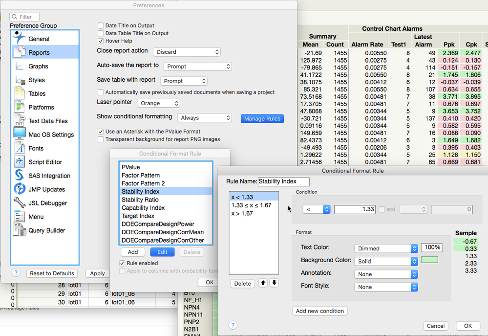 Preferences->Reports->Manage Rules