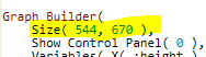 Setting graph builder's size