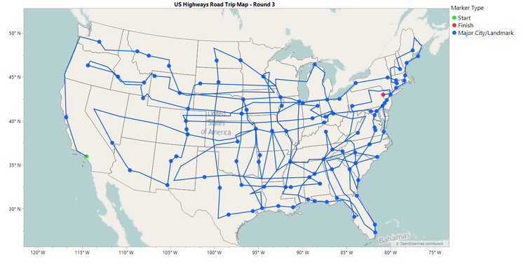 Figure 5: Yet another attempt at a road trip