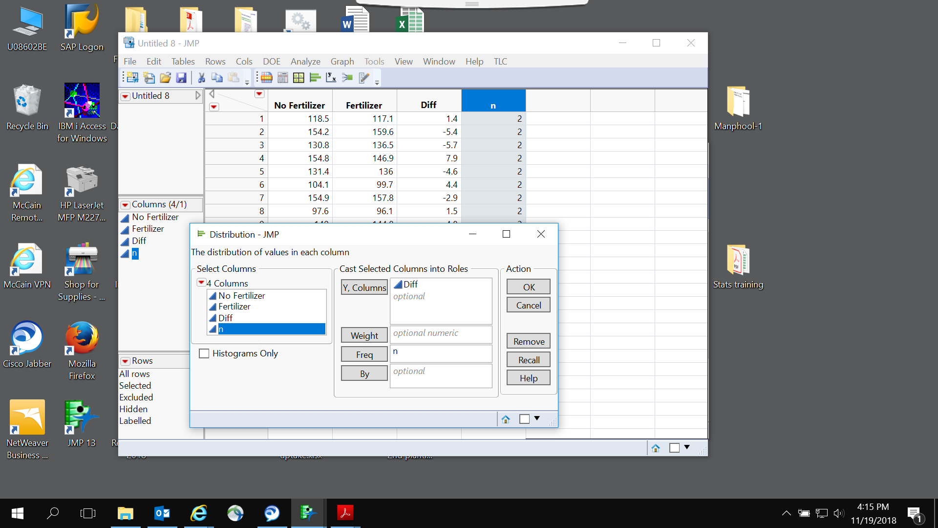 Paired T Test JMP User Community