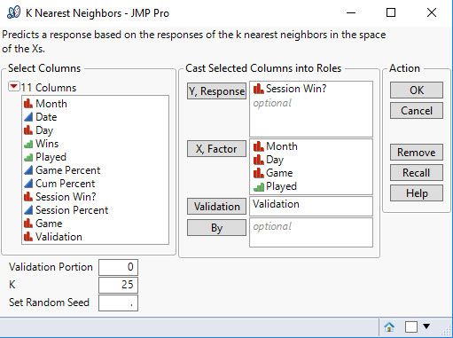 KNN Launch Dialog