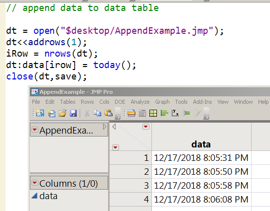 Open, add a row, fill in the data, save and close
