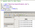 Open, add a row, fill in the data, save and close