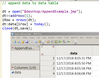Open, add a row, fill in the data, save and close