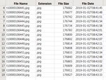 Columns include filter values