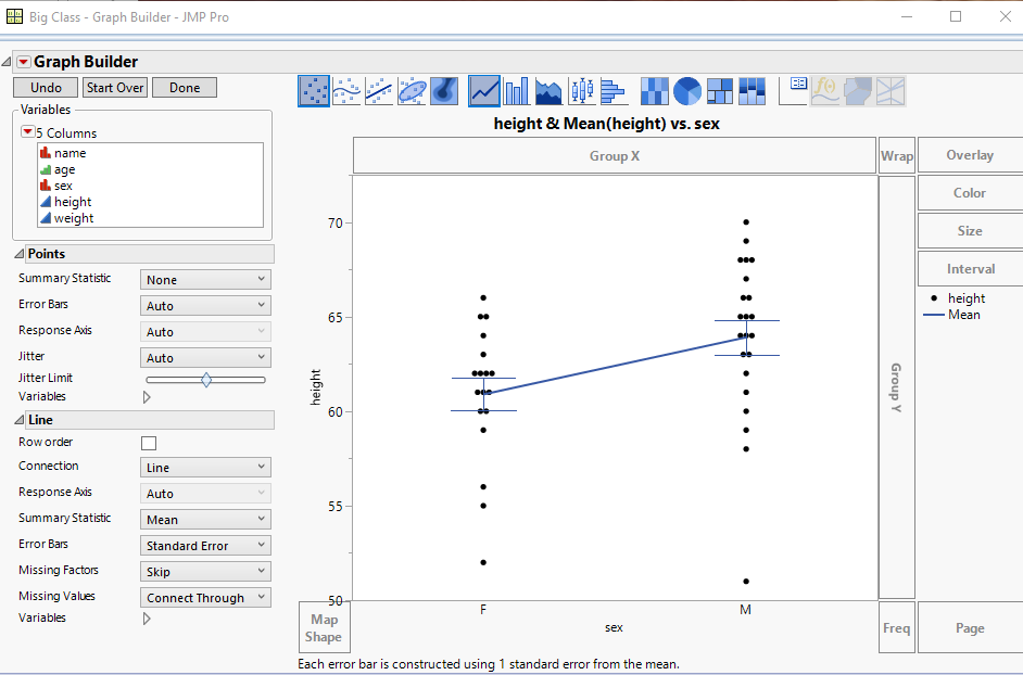 Solved How To Add Standard Error In Chart Jmp User Community 5447