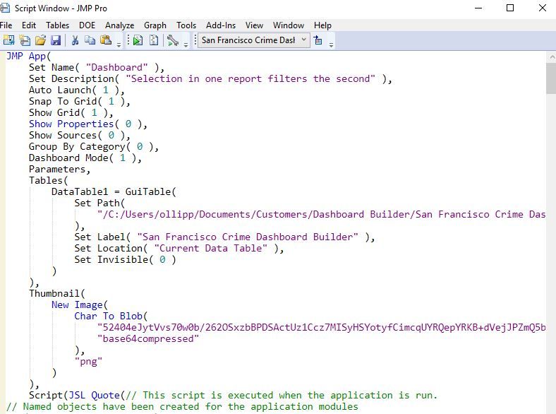 View script in Script Window