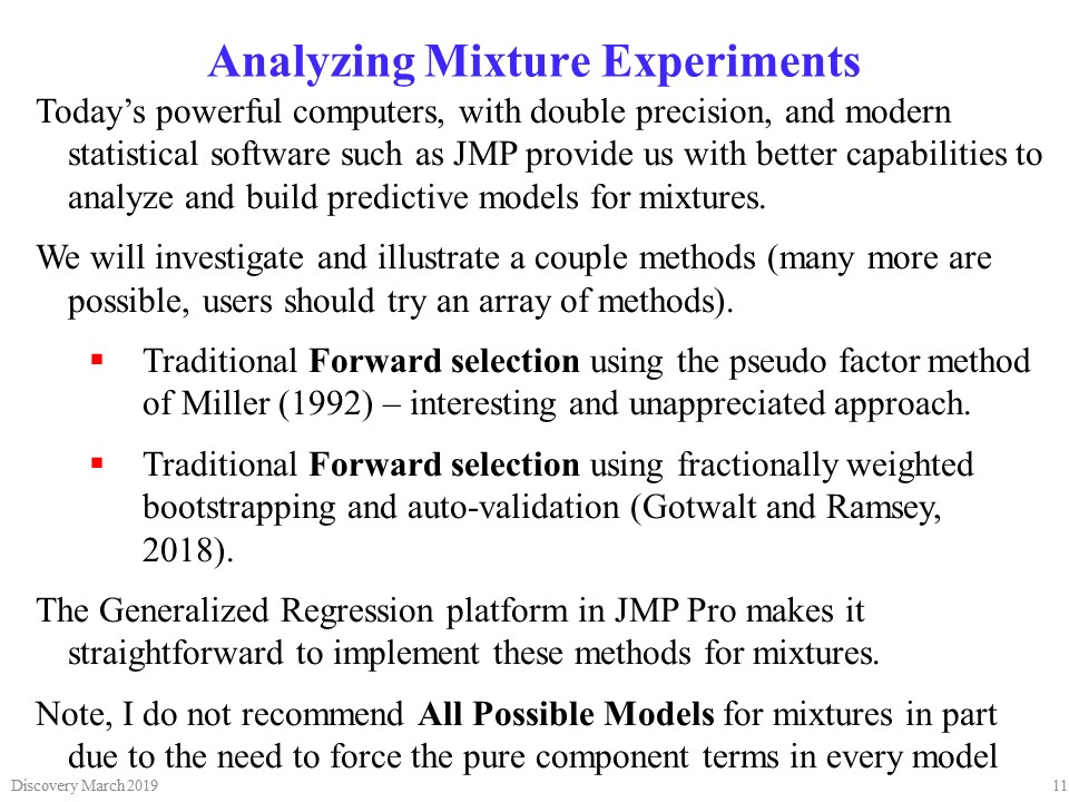 Analysis Strategies for Constrained Mixture and Mixture Process ...