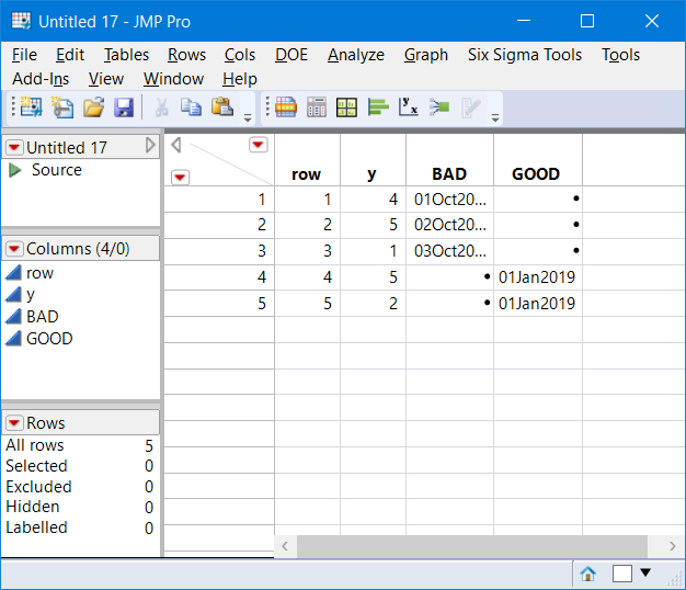 Date Split by Type, Grouped by row #