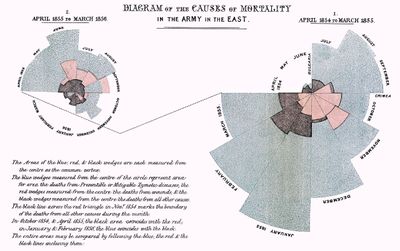 florence nightingale chart.jpg "I don't think we give Florence Nightingale enough credit in the data visualization community," says Alberto Cairo. Image source: Wikipedia