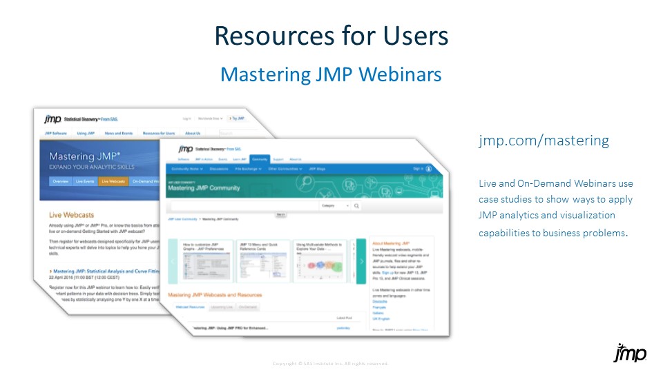 Resources for JMP Users - JMP User Community