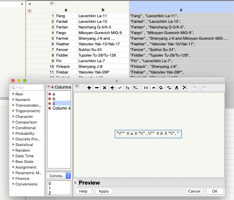 Solved Easiest Way To Make Two Columns Into A Match Formula Jmp User Community 7262