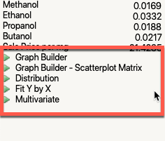 Saved scripts in a JMP data table