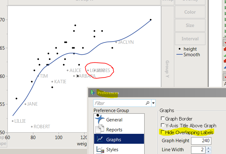 Hide overlapping labels