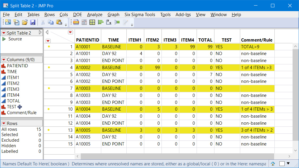 Solved Iterating Through Rows Question JMP User Community