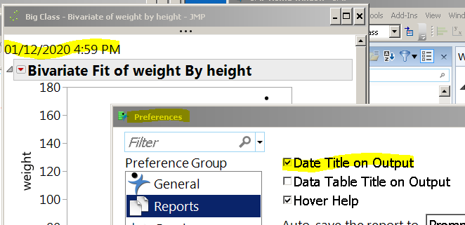 Preference for adding date to output