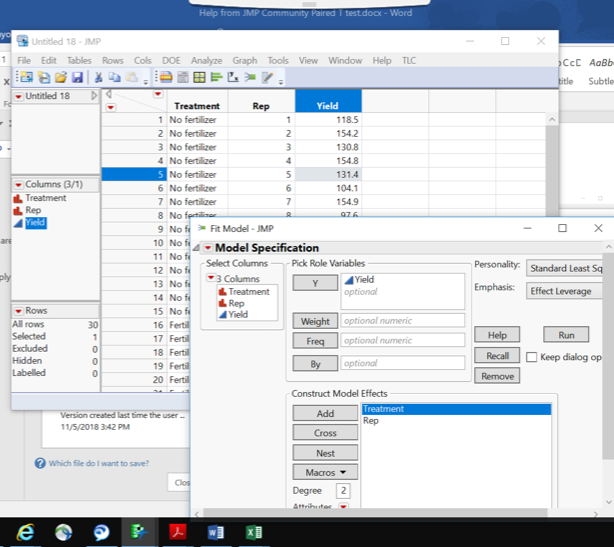 Paired T Test Jmp User Community 1018