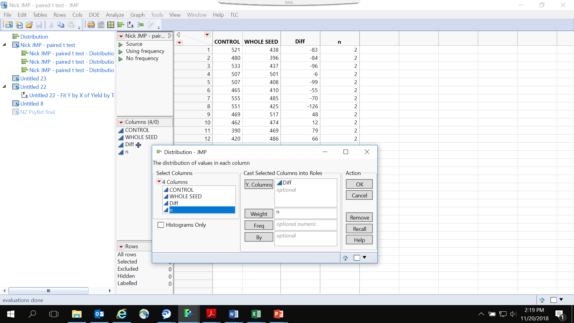 Paired T Test Jmp User Community