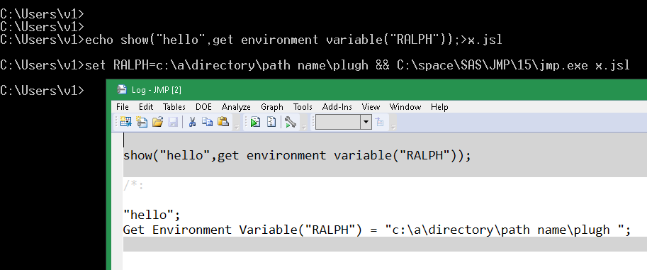 Environment variable AND a script