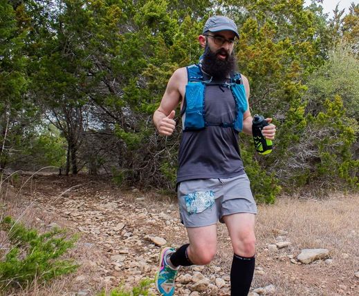 Kilometer 27-ish of the Bandera 50K. I completely tanked about 2 kilometers later but still managed to (barely) finish the race.