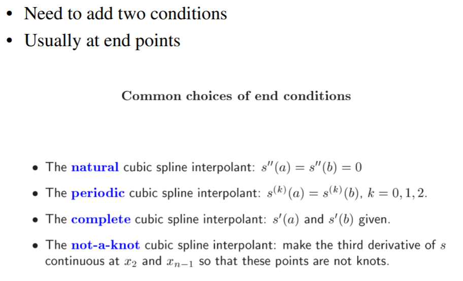 snip of a pdf describing how to choose slope for first and last end points of a spline
