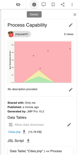 Private report where the edit options are indicated by the "Pencil" symbol.