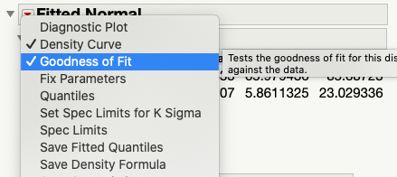 Selecting Goodness of Fit