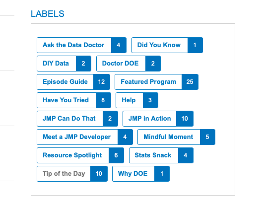 Select Label to filter topics of interest