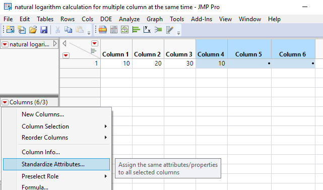 Solved Apply Same Formula To Several Columns Jmp User Community 6450