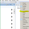 pop-up menu for toolbar; drag the dotted handle to arrange segments