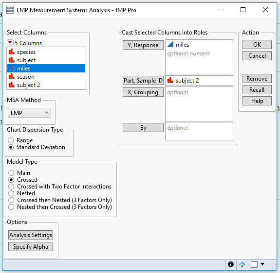 Solved Intraclass Correlation using a random effects model versus the MSA platform JMP User