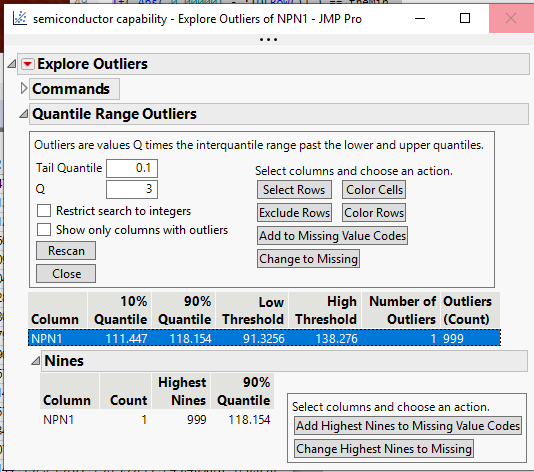 Screening Outliers - JMP User Community
