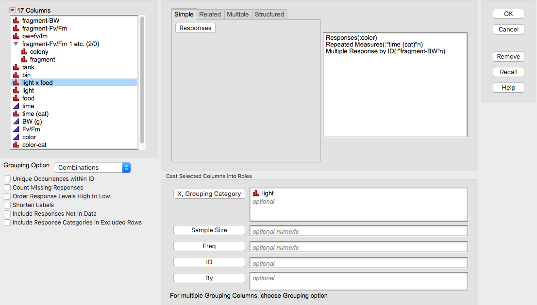 Consumer Research-categorical platform: basic input - JMP User Community