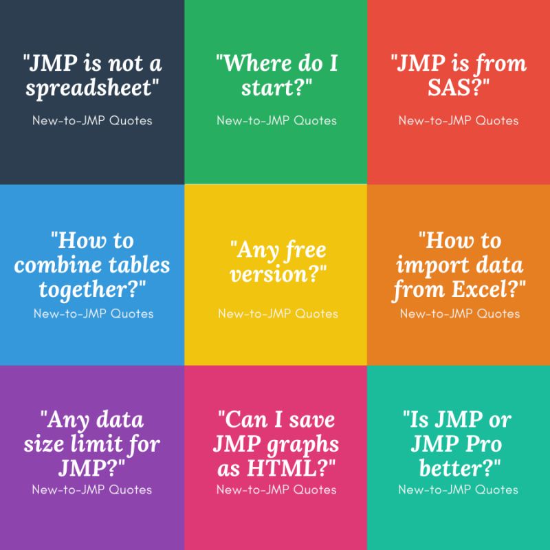 Infographic New To Jmp Common Questions Jmp User Community 4598