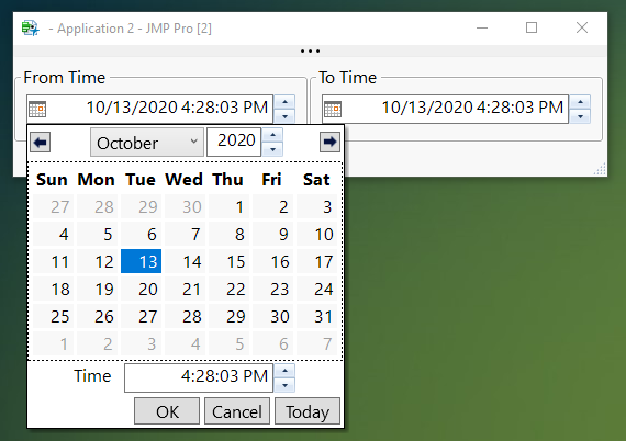 Solved: How to Embed Calendar Box in JMP App Builder - JMP User Community