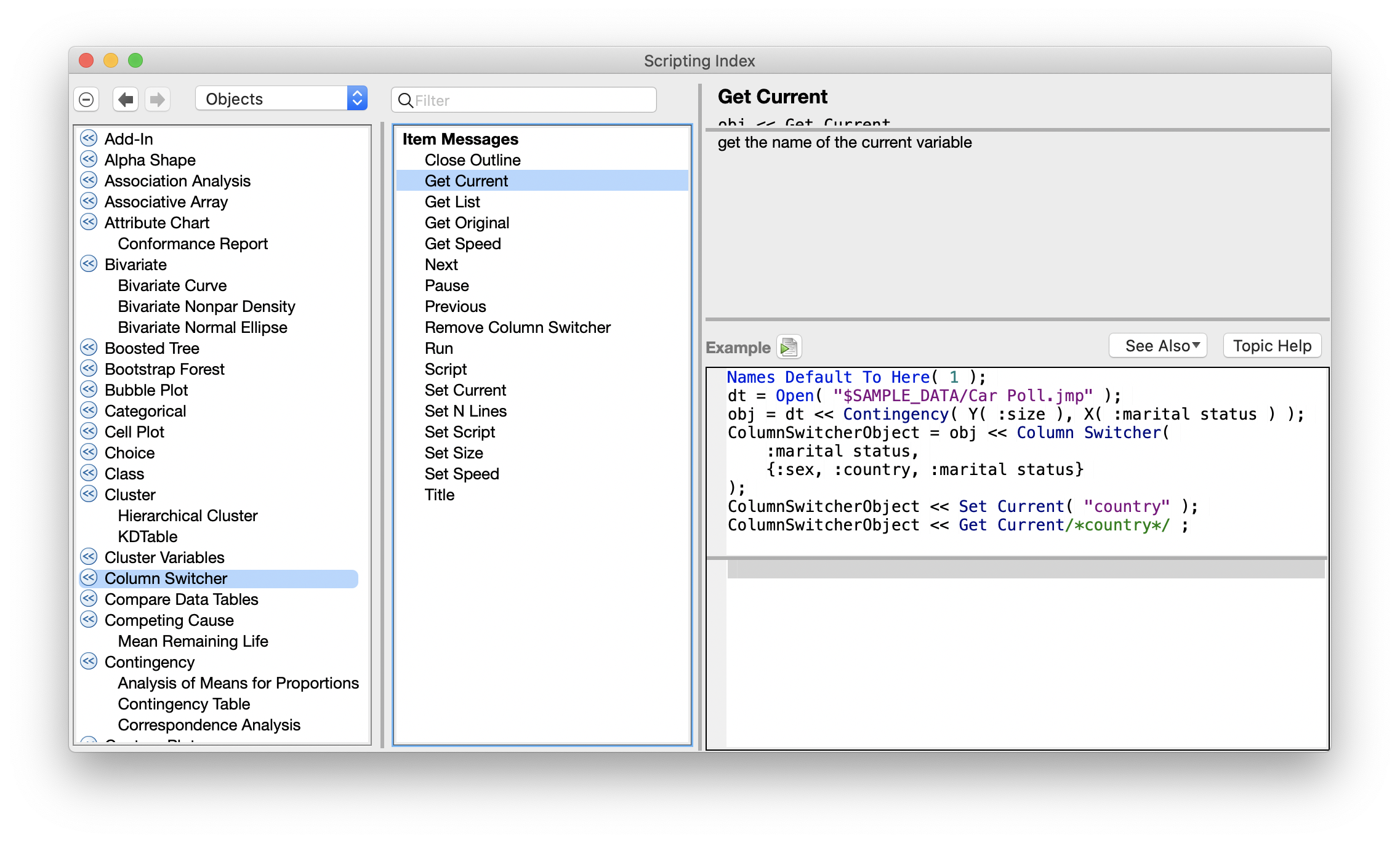 Solved Return a selected column name from graph builder JMP User
