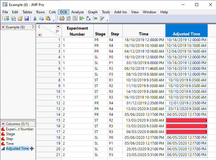 Solved: Function to copy down data based on a selection criteria - JMP User  Community