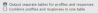 radio button to select one table or two tables